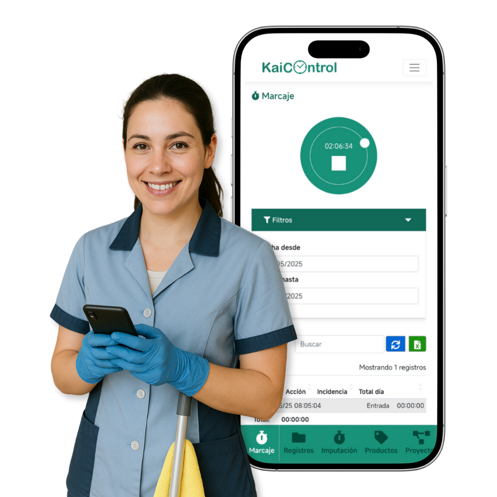 app control horario limpieza